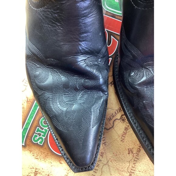 Laredo Cowboy Boots Men’s Black Leather* Sz 11 EW *Hawk*Western Style*Box - Picture 7 of 16